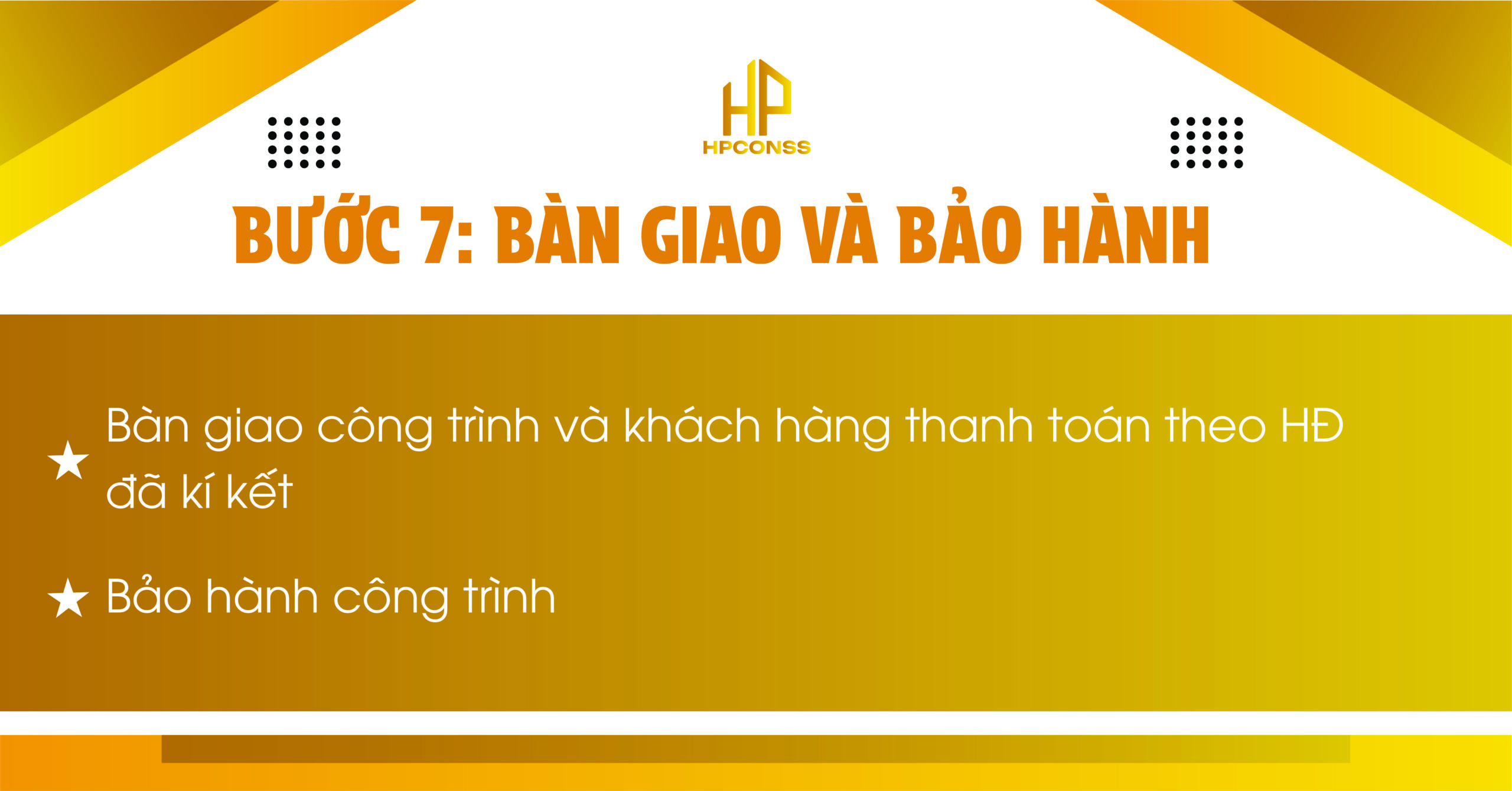Bàn giao và bảo hành