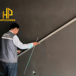 Ốp thước kiểm tra trát tường